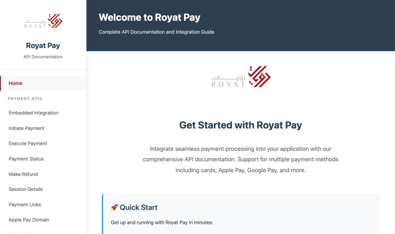 واجهة Royat Pay